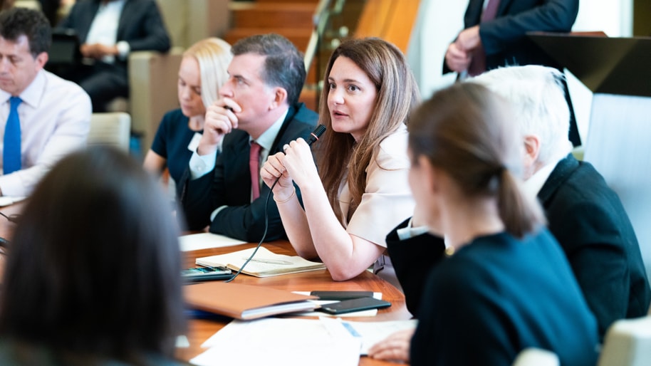 people at a conference table